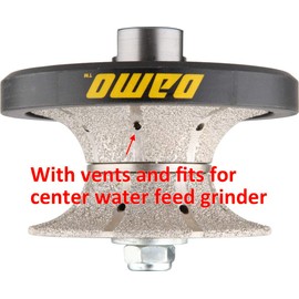 DAMO V50 2 inch Full Bullnose Diamond Hand Profiler Router Bit Profile Wheel with 5/8-11 Thread for Granite Concrete Marble Countertop Edge