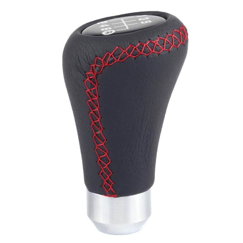 Gear Shift Knob 6 Speed, PU Leather Universal Car Auto/Manual