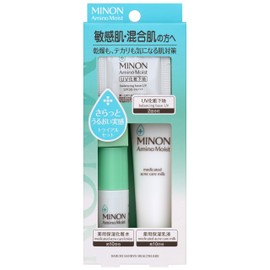 Minon Amino Moist Sensitive and Mixed Skin Line Trial Set Lotion, 4 Piece Assortment