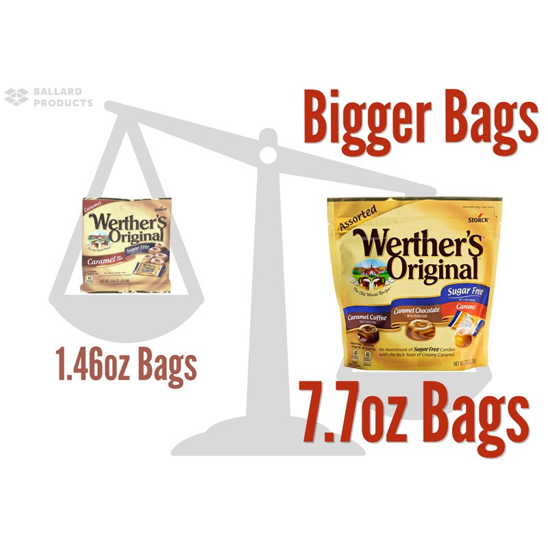 Werther's Original Sugar Free Assorted Candy Pack of 2 Bags