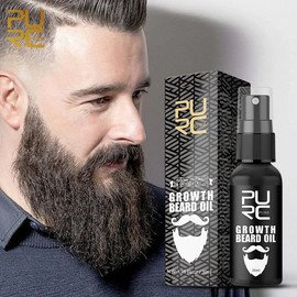 PURC Beard Growth Oil Serum Fast Growing Beard Mustache Facial Hair Grooming for Men