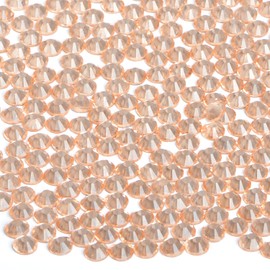 2880 Pieces SS10 Lt.Peach Hotfix Rhinestones Flatback Round Crystal Glass Rhinestones Gems for Crafts Nail Face Art Clothes Shoes Bags DIY