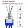 GUUZI 10pcs 6A/125V 3A/250V ON/OFF/ON Pre-Wired Miniature Toggle Switch 3