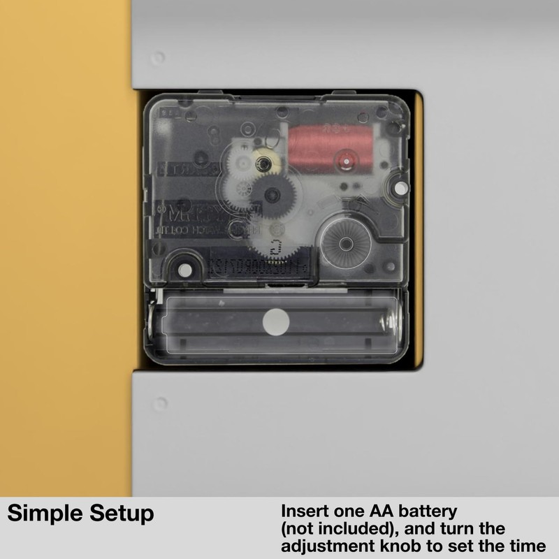 Driini Clocks Mid Century Modern Wall Clock - Square White