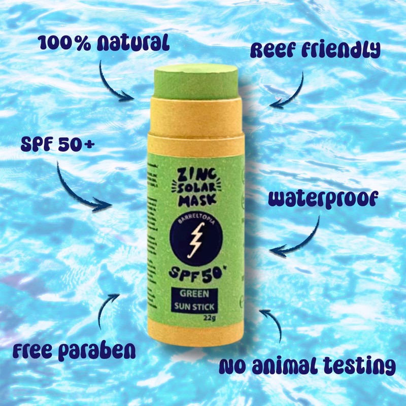Barreltopia Surf Stick Sun Cream Face 50+ Zinc Colouring Pencils
