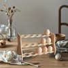 Wooden Egg Holder Countertop Egg Holder For Fresh Eggs,Bamboo Egg