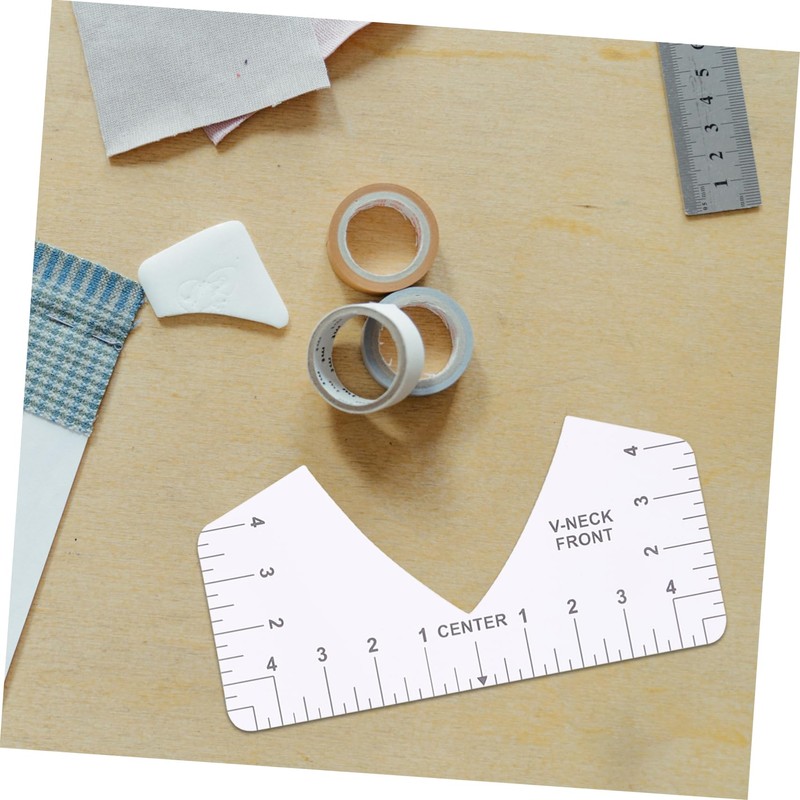 SHINEOFI 8Pcs Shirt Ruler Guide Precise Neck Measurement for DIY