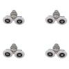 19MM Shower Door Runner Wheels,4Pcs Shower Door Wheel Rollers,Double Sliding