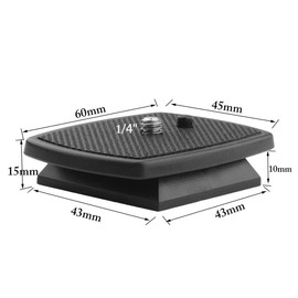AORO Spare Shoe Quick Release Plate QR Plate Replacement for Sony VCT-60AV, VCT-D580RM, VCT-D680RM and VCT-R640 and More ABS Plastic