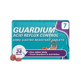 Guardium Tablets Heartburn and Acid Reflux Control, Pack of 7