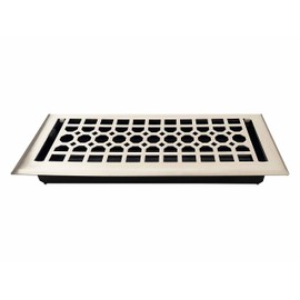 Empire Register Co, Vent Cover - 4x12 inch, Honeycomb Design, Brushed Nickel Finish, Heavy Duty Floor Vent Covers, Metal Damper Attached. Vent Covers for Home Floor only.