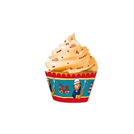 Lutz Mauder Lutz Mauder10141 8 Piece Banderole Firebrigarde Benny Fire Meister Cupcake, Multi-Color