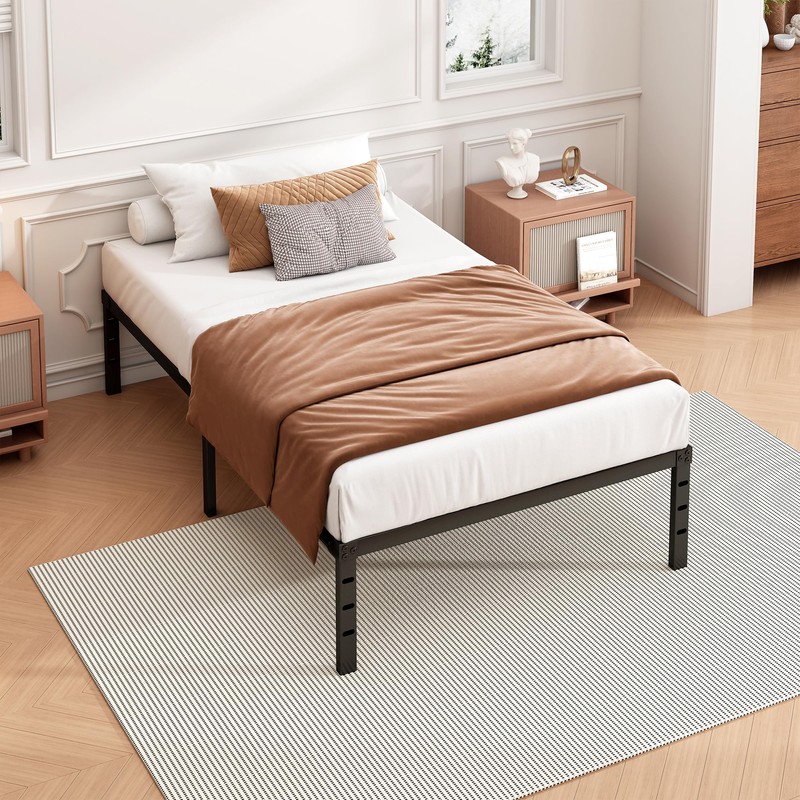 Hafenpo 14 Inch Twin Bed Frame - Sturdy Metal Platform