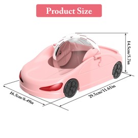 Hamster Running Ball, Interactive Hamsters Fitness Rolling Ball, Hamster Sport Wheel Running Ball, Car Rolling Toy for Hamsters Gerbils Mice (Pink)