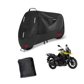 For Suzuki Vstrom 250 Motorcycle Cover, All Weather Motorcycle Cover, Heat Resistant, Waterproof, Dustproof, Purple External Line, Anti-Theft, Includes Reflective Strip, Storage Bag, One-Touch Buckle