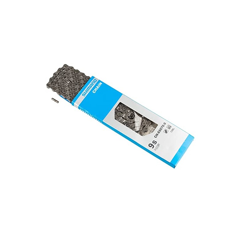 Shimano Chain E6070 9 Speed 138L S/TEC, Silber