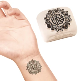 LaDot Tattoo for Children and Adults, Temporary Skin-friendly Fake Tattoos, Tattoo Stamps without Needles for Body and Arm, Waterproof, Ceramic Stamp Mandala