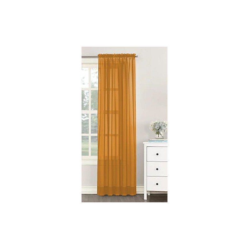 Single Plain Voile Net Curtain Sheer Panels Slot Top Heading