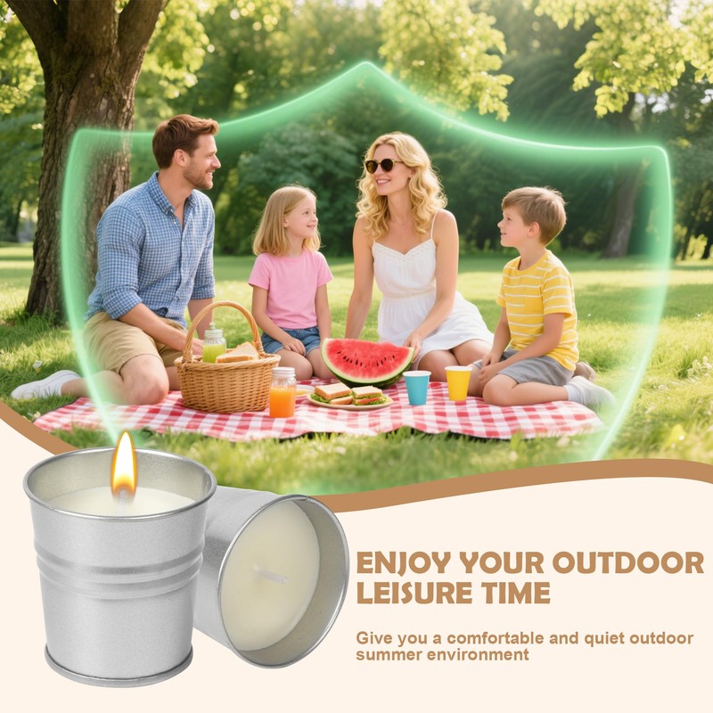 LIAILA Pack of 12 Citronella Candles Outdoor for Outdoor Use,