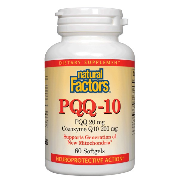 Natural Factors, PQQ-10, Supports Energy and Healthy Aging, Dietary Supplement, 60 softgels (60 servings)
