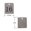 Rectangle Stainless Steel Number Tags Key Tags ID Tags with