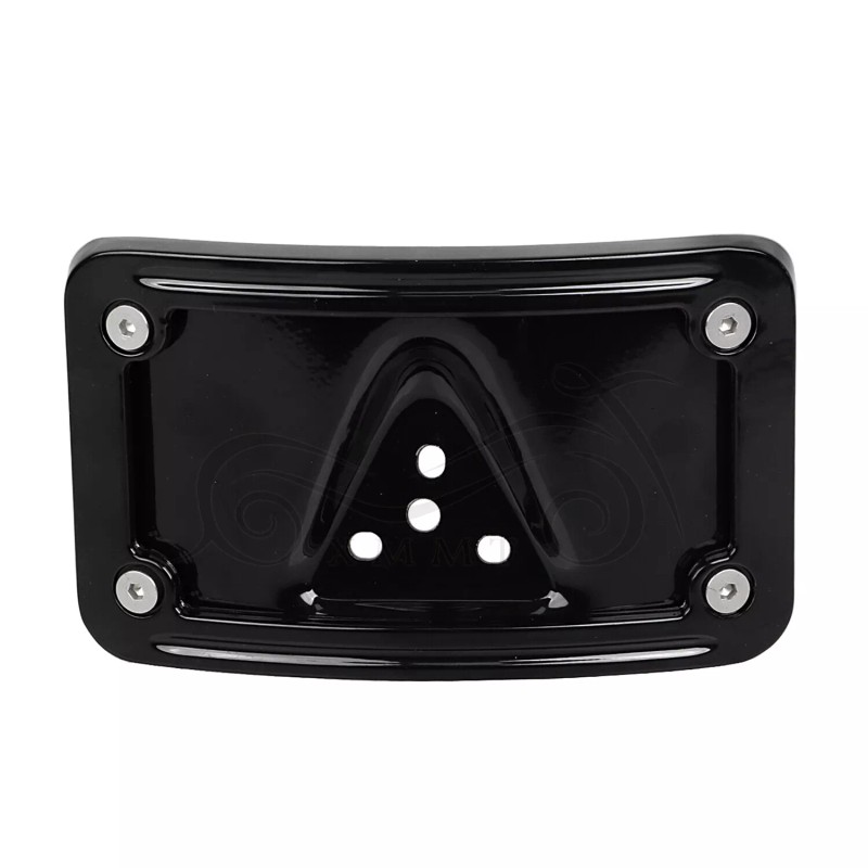 Unbranded Curved Laydown License Plate Mount Bracket w/ Frame For