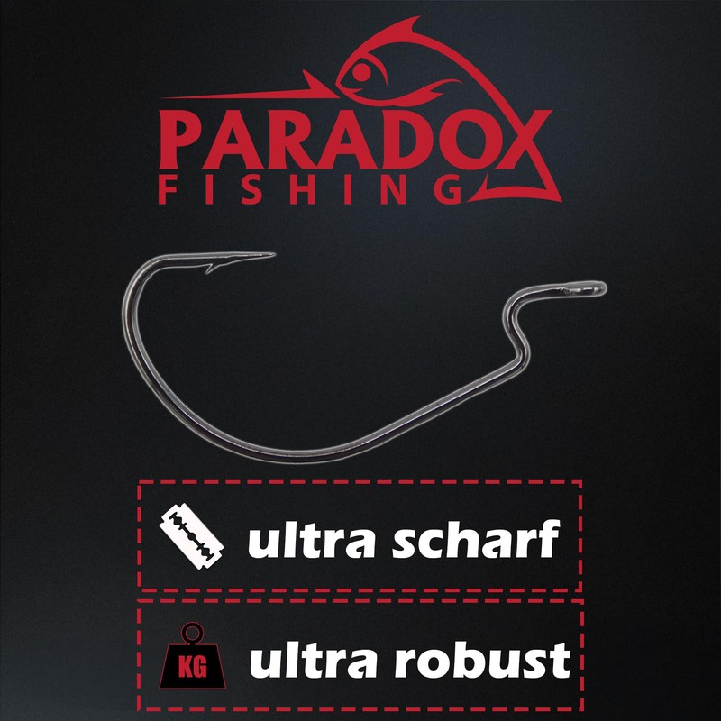 Paradox Fishing Premium Offset Hooks Set of 45 I Each