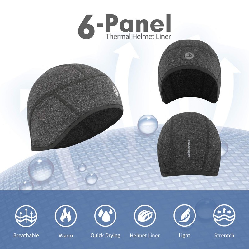 EMPIRELION Winter 6-Panel Helmet Liner Skull Cap Thermal Cycling Cap