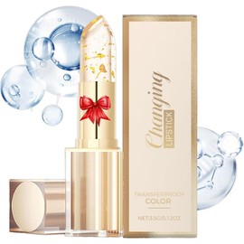 Generic Transferproof Color Changing Lipstick with Hyaluronic Acid, Colour Changing Lipstick for Women, Gold Crystal Lip Stick, Long Lasting & Moisturizing, 1pcs