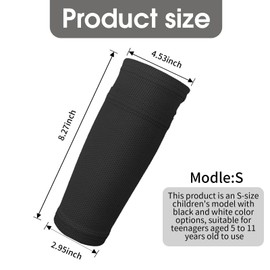 2Pcs Soccer Shin Guards Sleeves For Kids Youth With Anti Slip Insert Pocket And Calf Cover,Suitable For Football Protective Equipment For Teenagers Aged 5-11