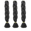 3本セットエクステンション ブレイズ 編み込み ウィッグ 三つ編み ストレート 盛りアップ つけ ウィッグ 毛束