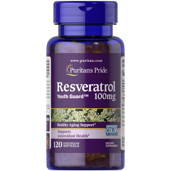 Puritan's Pride Resveratrol 100 mg / 120 Softgels