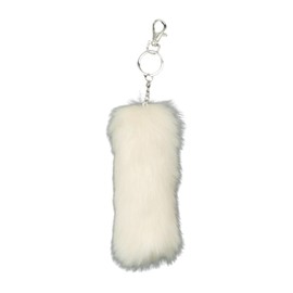 COZENTA Tail Keychain Strap Fur Fluffy Fluffy Fox Cosplay Costume Accessory 5.9 inches (15 cm), beige