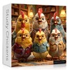 Funny Chicken Puzzles for Adults 1000 Pieces, Cozy Chicken Study