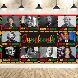 Juneteenth Backdrop Banner Decorations Freedom Day Banner, Happy Juneteenth Day Decorations June 19th 1865 Black American Independence Juneteenth Day Background Banner Decorations