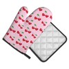 Y2K Heart Cherry Oven Mitts and Pot Holders Sets Hot