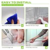 Shower Door Bottom Seal, 2-Pack PVC Strips with Sweep 36"