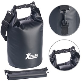 Xcase Waterproof Packing Bag: Waterproof Dry Bag, Heavy Duty Industrial Tarpaulin, 10L, Black (Waterproof Clothes Bag, Drypack, Underwater Light)