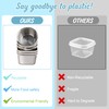 Qukaka 6 PCS Salad Dressing Container to Go,Handy Leakproof Stainless