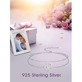 Dorunmo Initial Anklet 925 Sterling Silver Heart Letter Layered Anklet Dainty Foot Chain Summer Beach Jewelry Birthday for Women, K