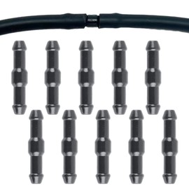 Pack of 10 Car Hose Connectors, 6 mm 2-Way I Type Universal, Connector Windscreen Washer System, Hose, Splash Hose Adapter, Insulating Hose, Vacuum Hose