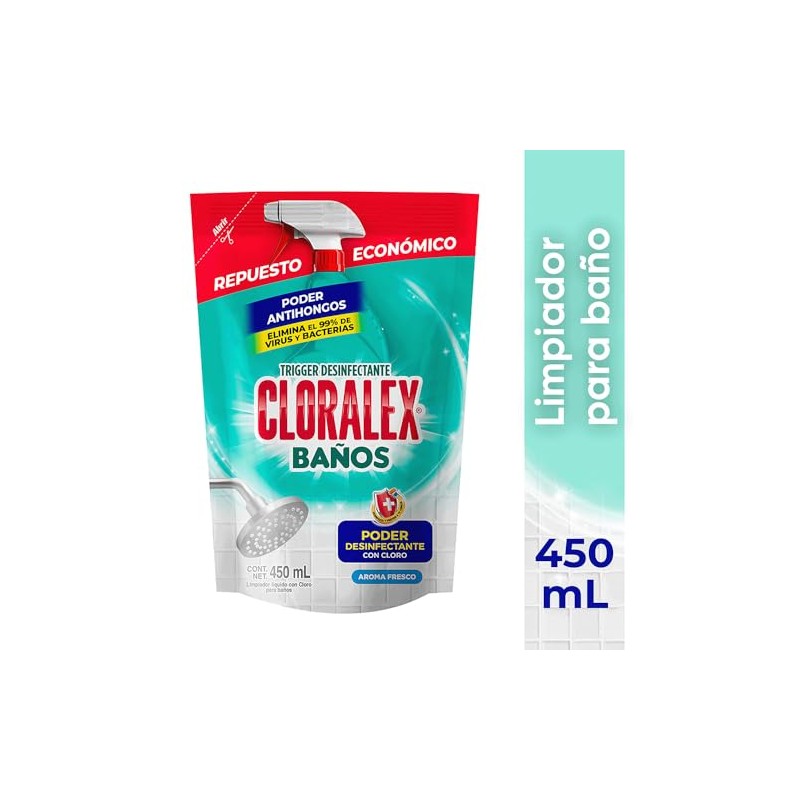 Cloralex Baños Antihongos con Cloro Repuesto 450ml
