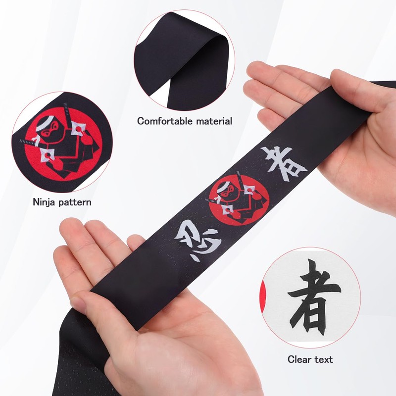 HANABASS 4 fasce Samurai in stile giapponese con design ninja