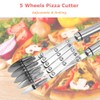 Adjustable Stainless Steel Pizza Cutter with Twin Handles for Easy