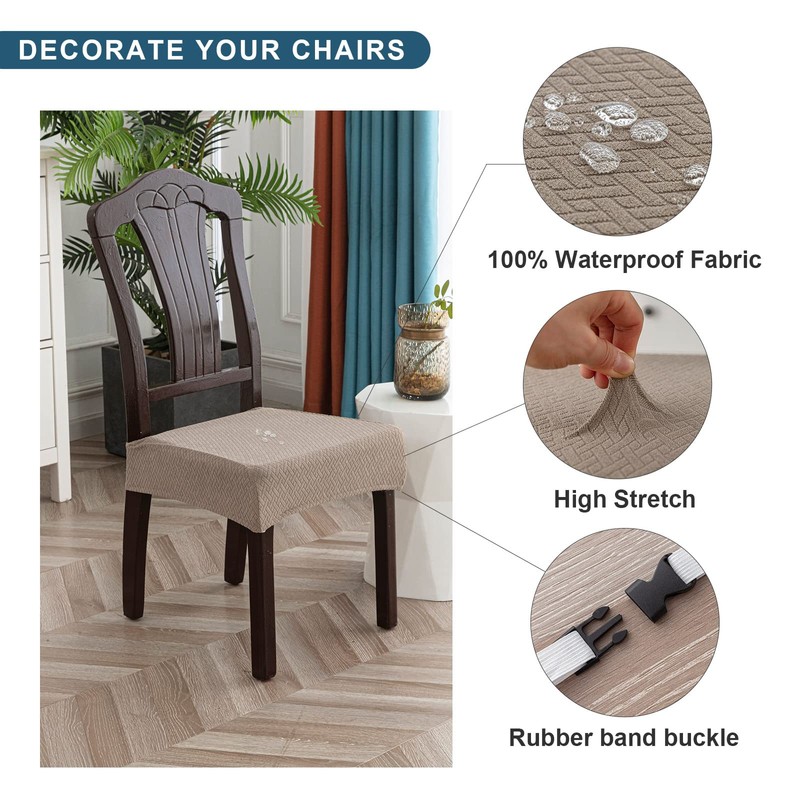 Genina Waterproof Seat Covers for Dining Room Chair Covers Waterproof