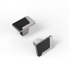Haliwu 10 Pack Silver and Black Cabinet Knobs 2 Tone