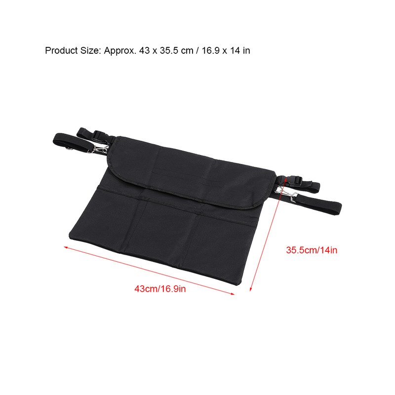 43x35.5cm Black Wear Resistant Oxford Cloth Storage Bag Organizer for