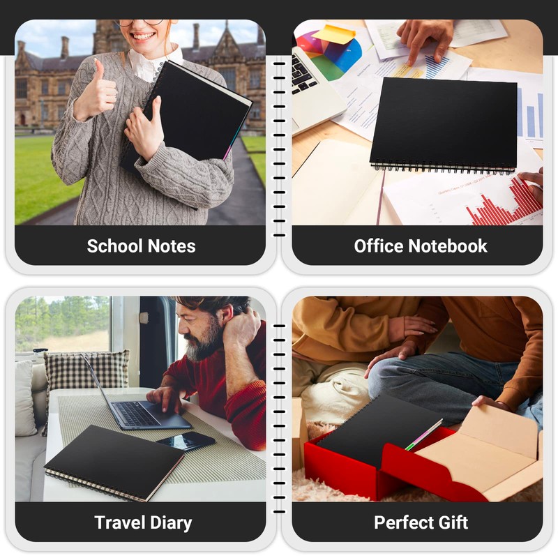 EUSOAR Notebook with Tabs, 3 Pack A4 Letter Size11 x