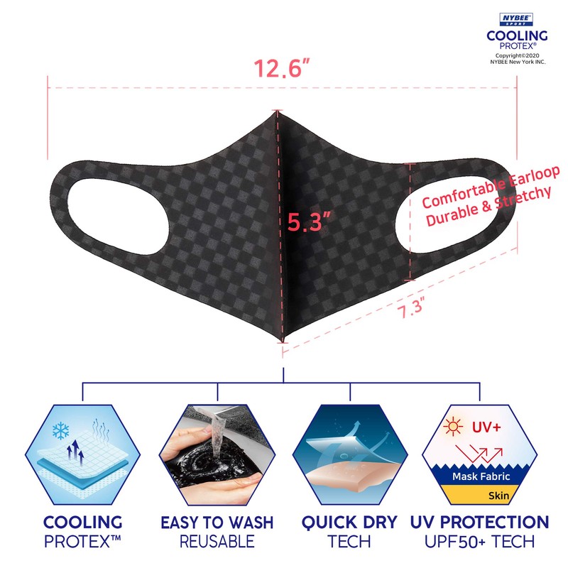 TK FASHION MASK Unisex Face Mask UPF 50, Washable, Reusable,