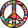 World Peace Sign Symbol Bumper Sticker Helmet Sticker Laptop Sticker